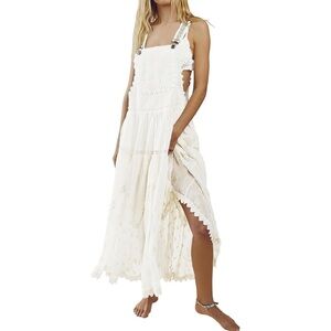 ebossy Women's Lace Tulle Bib Dress